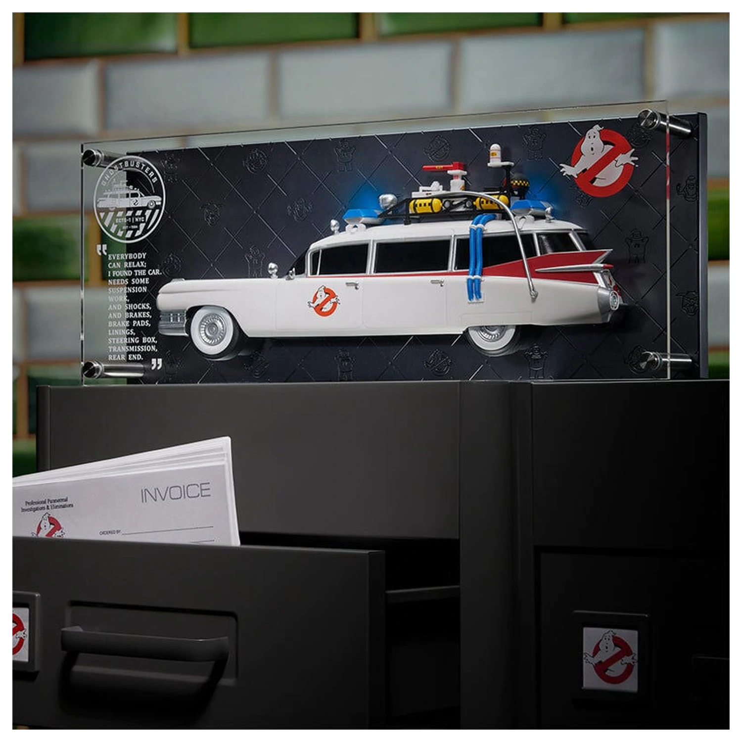Ghostbusters Ecto-1 Lizenz Replik Plakette Produktfoto