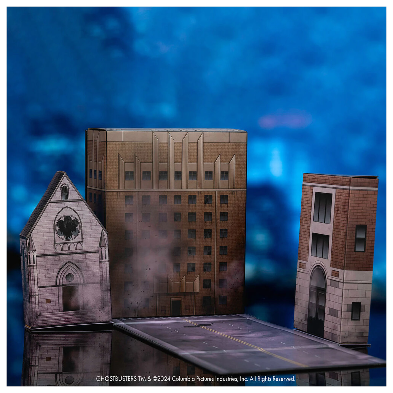 Ghostbusters Puft Marschmallow Filmset Bühne Figur Diorama Produktfoto