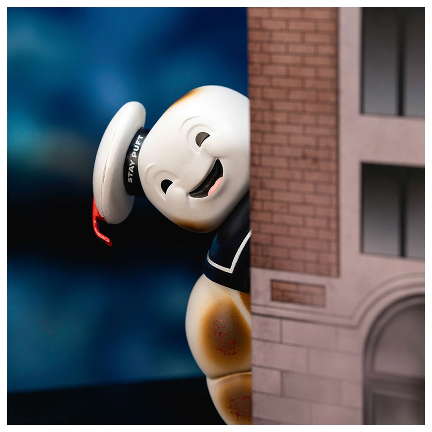Ghostbusters Puft Marschmallow Filmset Bühne Figur Diorama Produktfoto