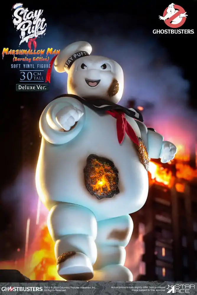 Ghostbusters Soft Vinyl Statue Stay Puft Marshmallow Man Burnign Edition Deluxe Version 30 cm Produktfoto