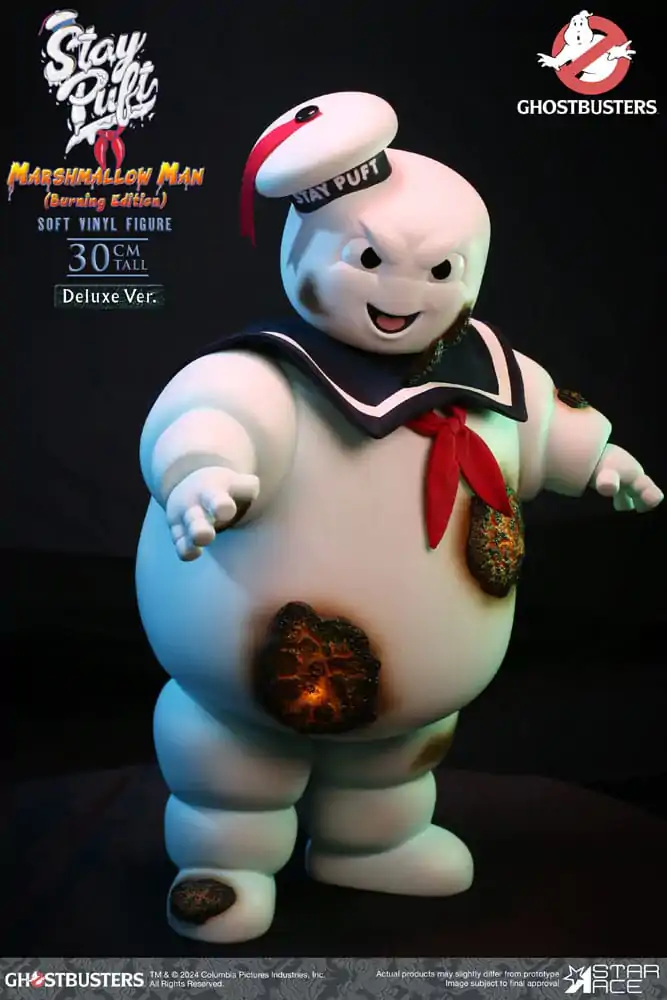 Ghostbusters Soft Vinyl Statue Stay Puft Marshmallow Man Burnign Edition Deluxe Version 30 cm Produktfoto