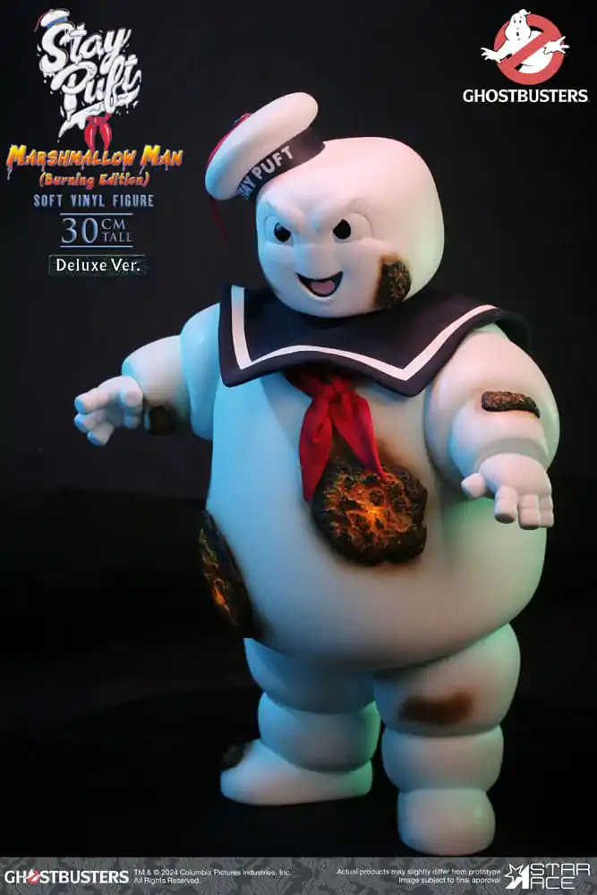 Ghostbusters Soft Vinyl Statue Stay Puft Marshmallow Man Burnign Edition Deluxe Version 30 cm Produktfoto