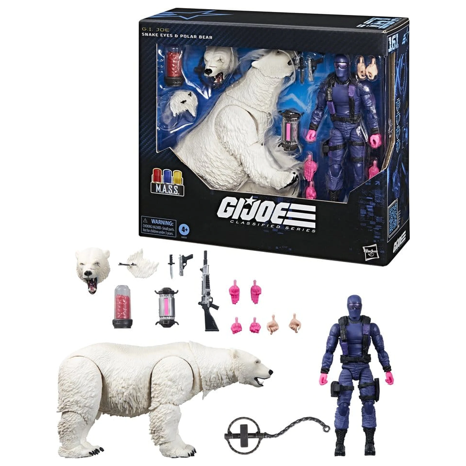 GI Joe Classified Series Actionfigur Snake Eyes mit Polar Bear 15 cm Produktfoto