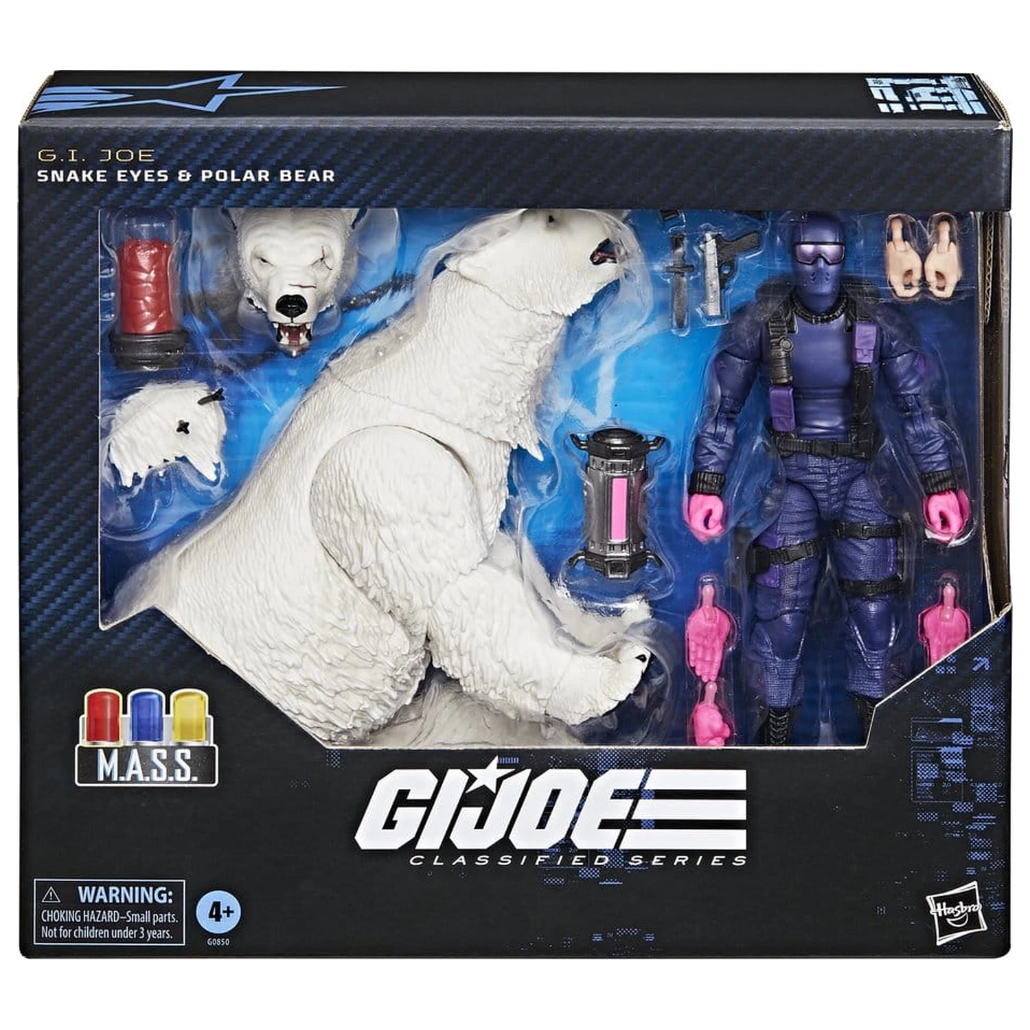 GI Joe Classified Series Actionfigur Snake Eyes mit Polar Bear 15 cm Produktfoto