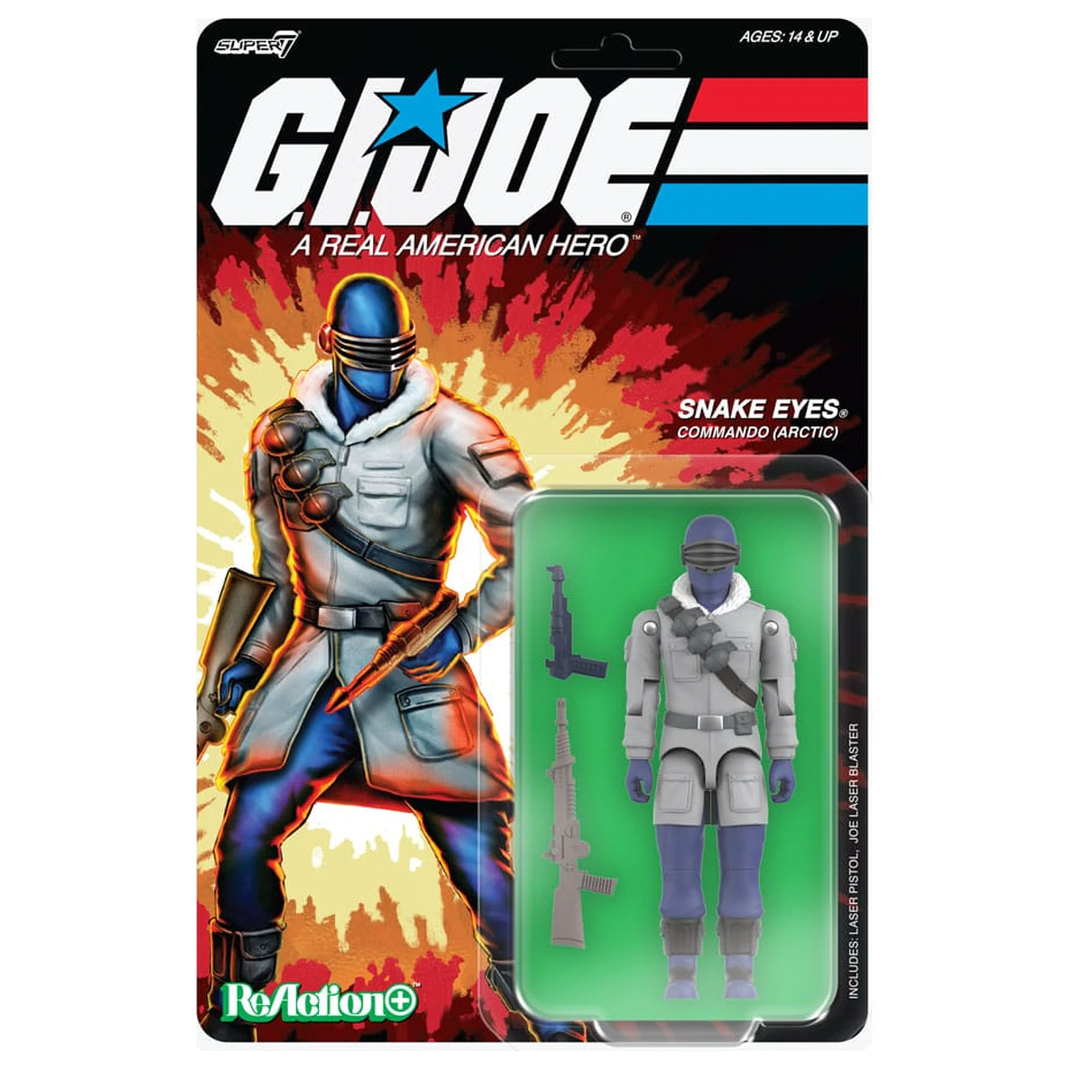 GI Joe (Movie) ReAction+ Action Figur Welle 5 Arctic Snake Eyes (Movie) 10 cm Produktfoto