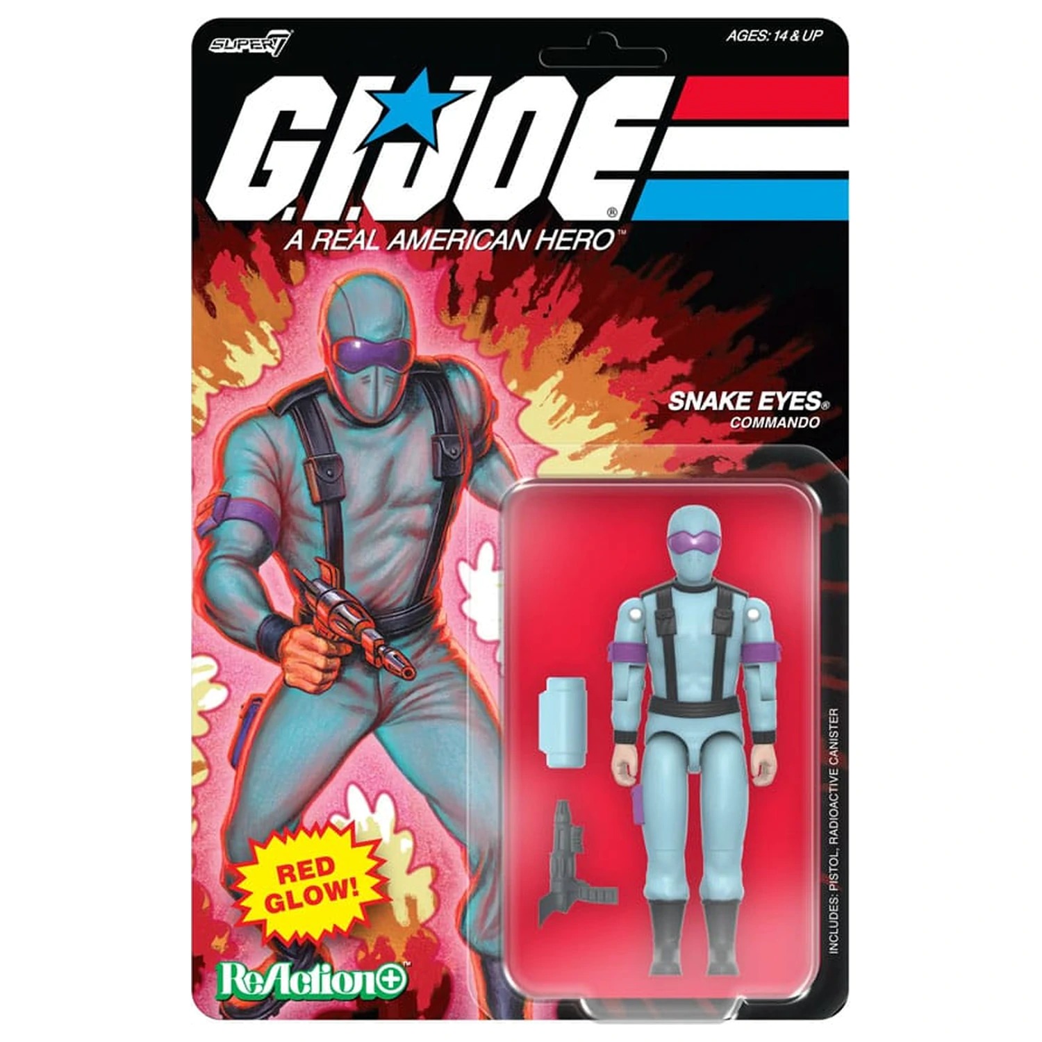 GI Joe ReAction+ Actionfigur Welle 06 Snake Eyes (Red Glow, Crystal Poison) 10 cm Produktfoto
