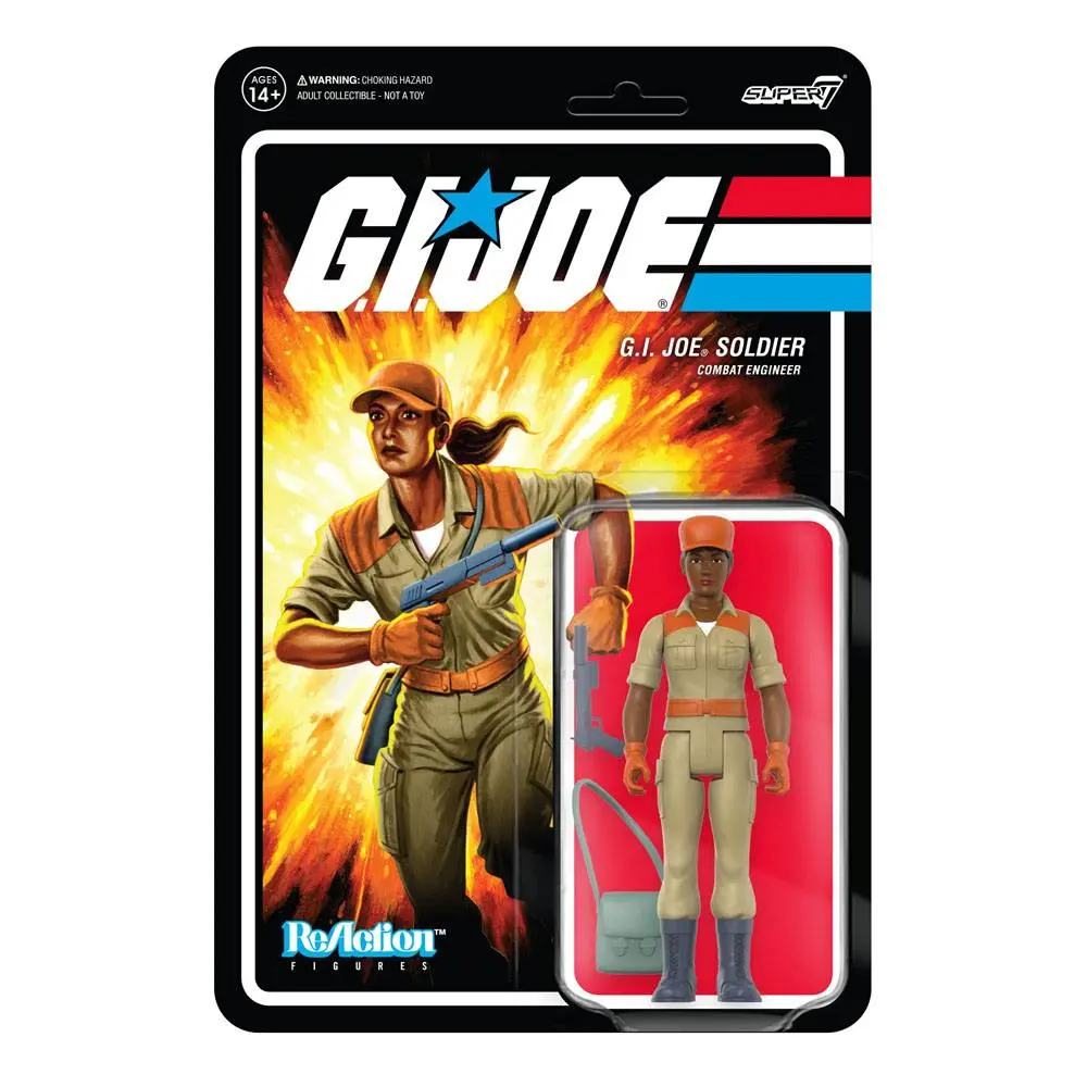 GI Joe ReAction Actionfigur Wave 3 Female Combat Engineer Ponytail Hair (Brown) 10 cm Produktfoto