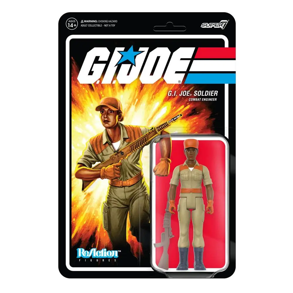 GI Joe ReAction Actionfigur Wave 3 Female Combat Engineer Bun Hair (Brown) 10 cm Produktfoto