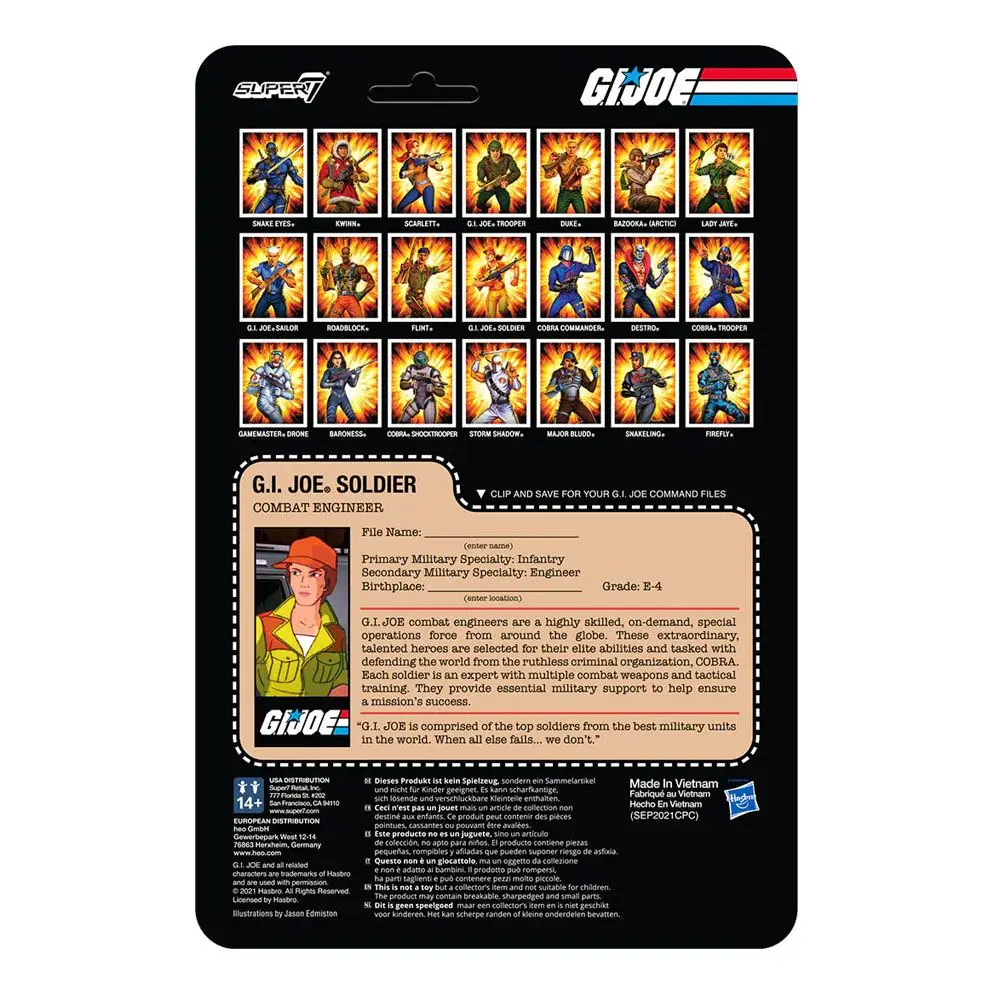 GI Joe ReAction Actionfigur Wave 3 Female Combat Engineer Ponytail Hair (Tan) 10 cm Produktfoto