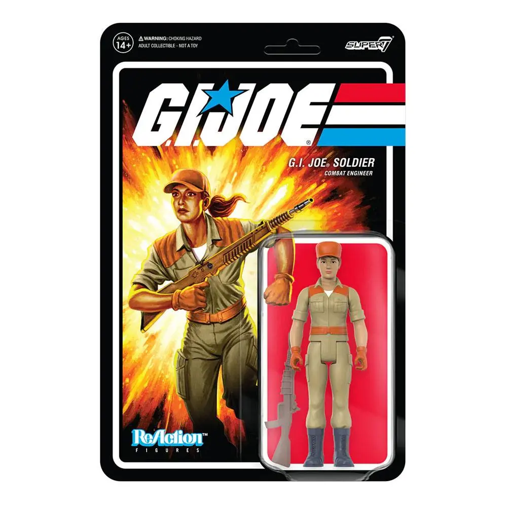 GI Joe ReAction Actionfigur Wave 3 Female Combat Engineer Ponytail Hair (Tan) 10 cm Produktfoto