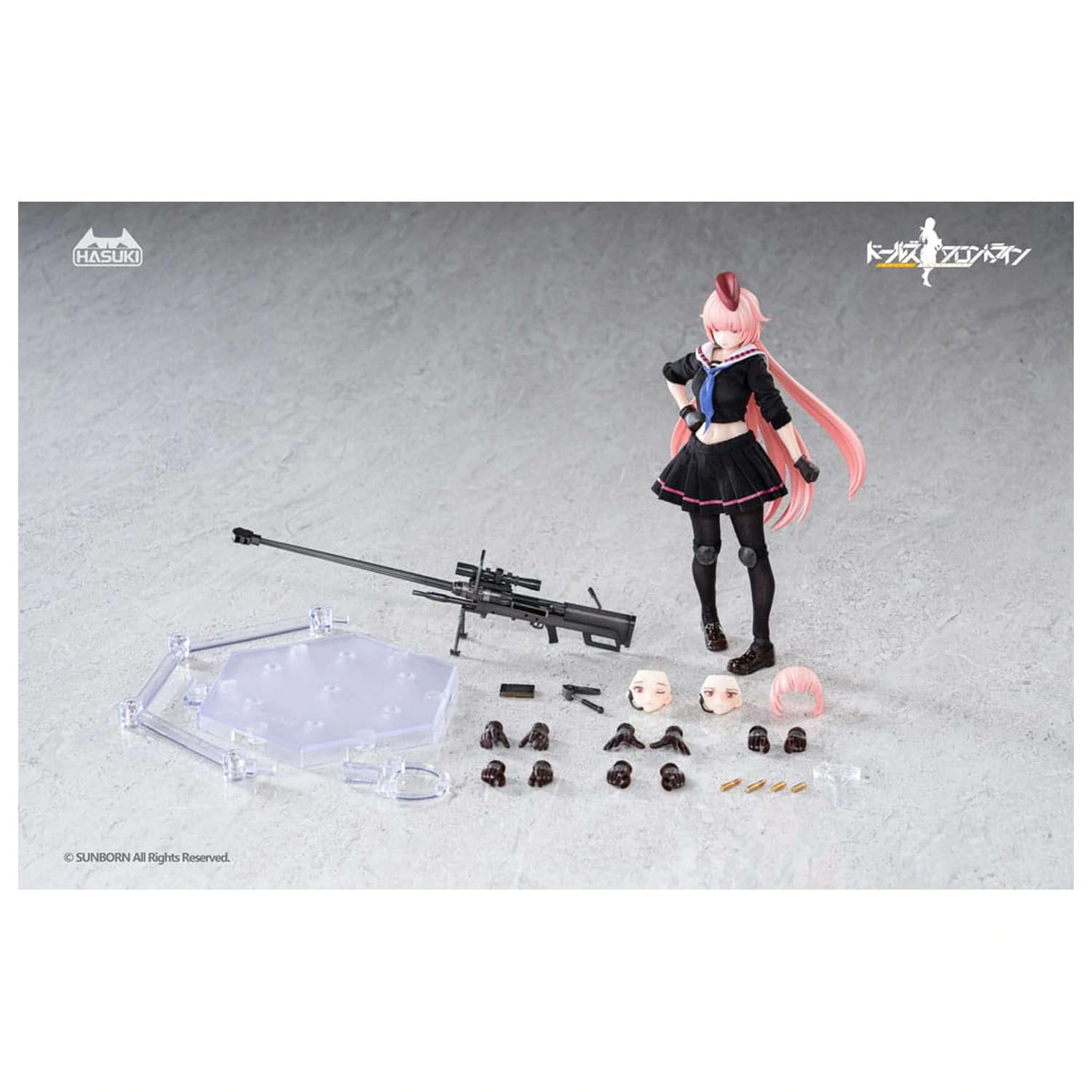Girls´ Frontline Pocket Art Action Action Figur 1/12 PA011 NTW-20 16 cm Produktfoto