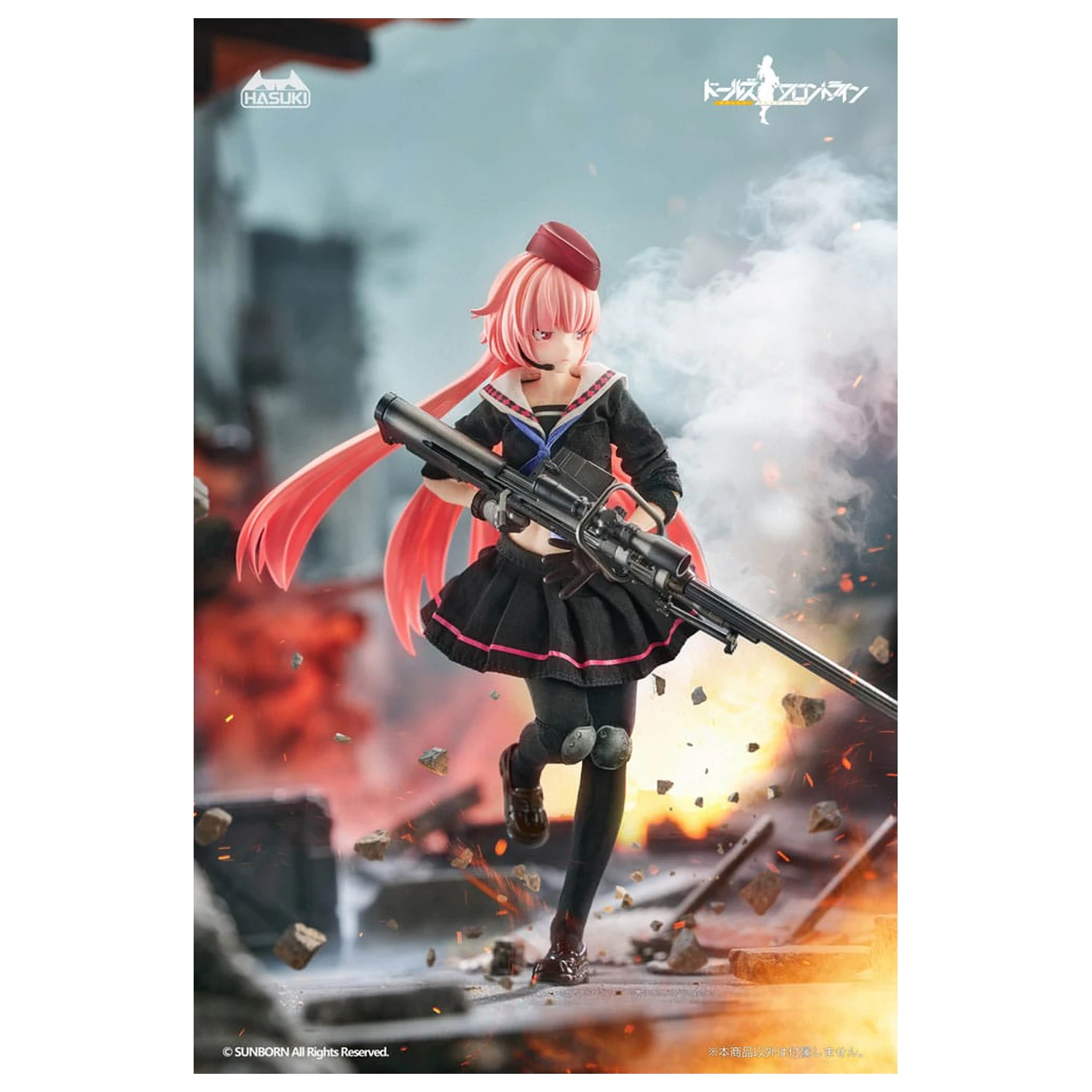 Girls´ Frontline Pocket Art Action Action Figur 1/12 PA011 NTW-20 16 cm Produktfoto