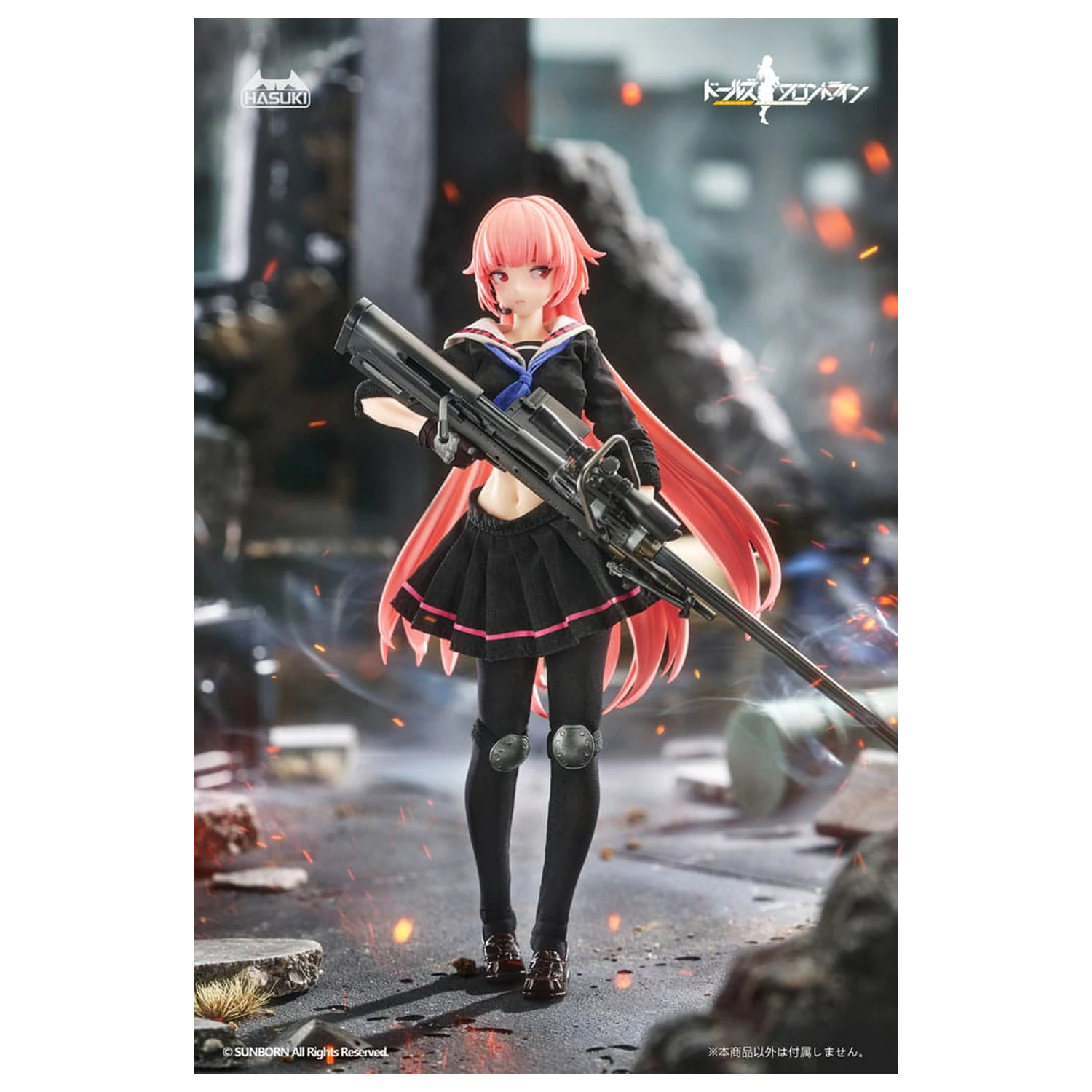 Girls´ Frontline Pocket Art Action Action Figur 1/12 PA011 NTW-20 16 cm Produktfoto