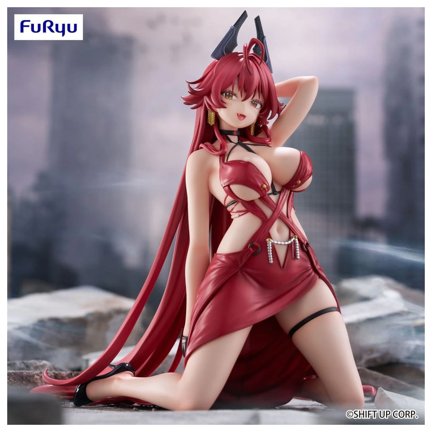 Goddess of Victory: Nikke Noodle Stopper PVC Figur Red Hood: Nonsense Red 14 cm Produktfoto