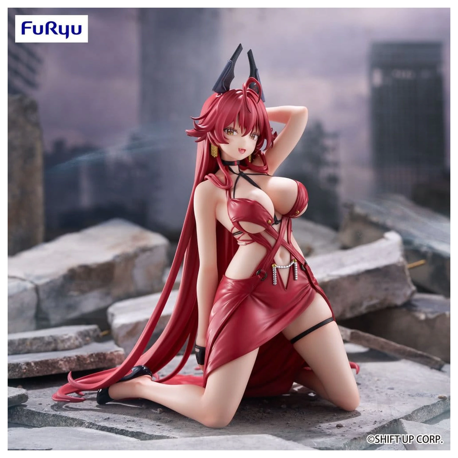 Goddess of Victory: Nikke Noodle Stopper PVC Figur Red Hood: Nonsense Red 14 cm Produktfoto