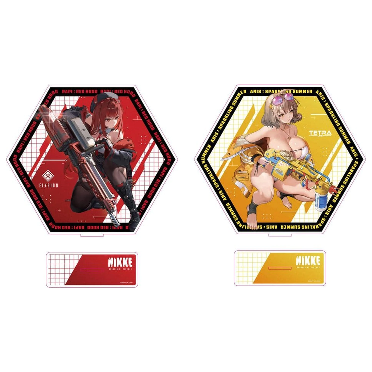 Goddess of Victory: Nikke Acryl-Aufsteller PtZ Doppelseitig Rapi: Red Hood/ Anis: Sparkling Summer 25 cm Produktfoto