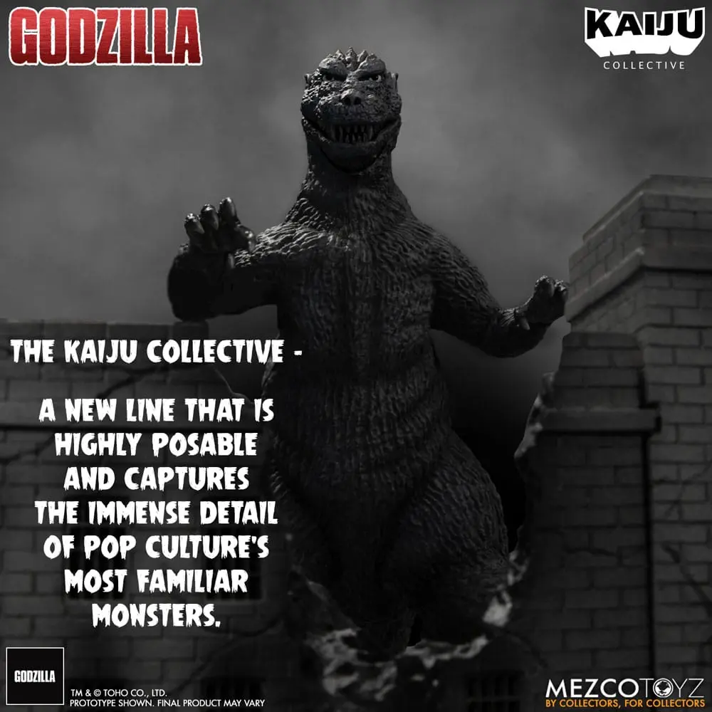 Godzilla (1954) Kaiju Collective Actionfigur Godzilla - Black & White Edition 20 cm termékfotó
