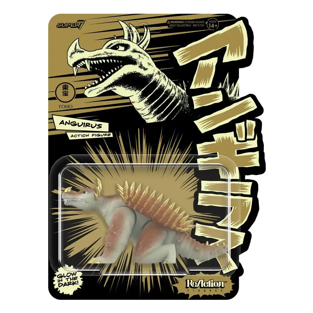 Godzilla 1955 Toho ReAction Actionfigur Anguirus Glow in the Dark 10 cm Produktfoto