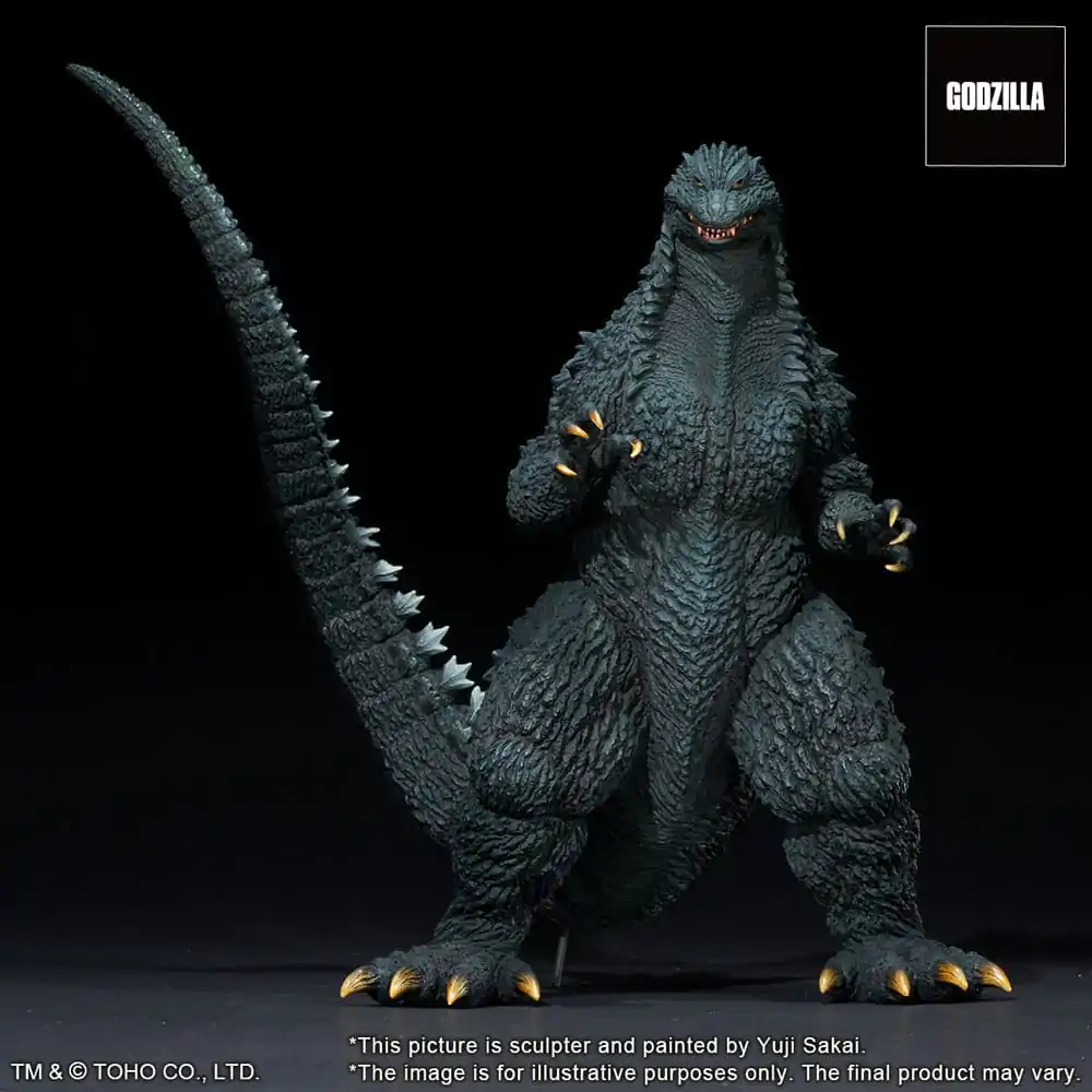 Godzilla against Mechagodzilla 2002 TOHO Yuji Sakai Modeling Collection PVC-Statue Godzilla Battle in the Storm 28 cm Produktfoto