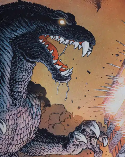 Godzilla Oversized Mousepad Destroyed City Produktfoto
