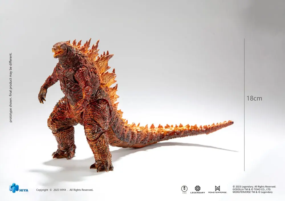 Godzilla Exquisite Basic Actionfigur Godzilla: King of the Monsters Burning Godzilla 18 cm Produktfoto