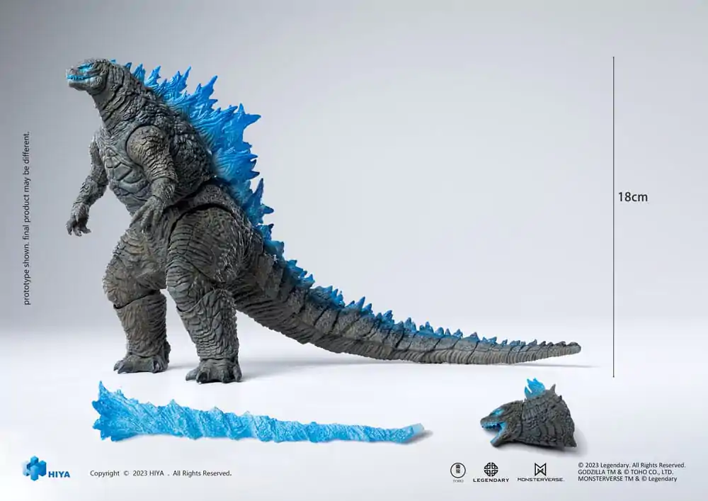 Godzilla Exquisite Basic Actionfigur Godzilla vs. Kong Heat Ray Godzilla Translucent Version 18 cm Produktfoto