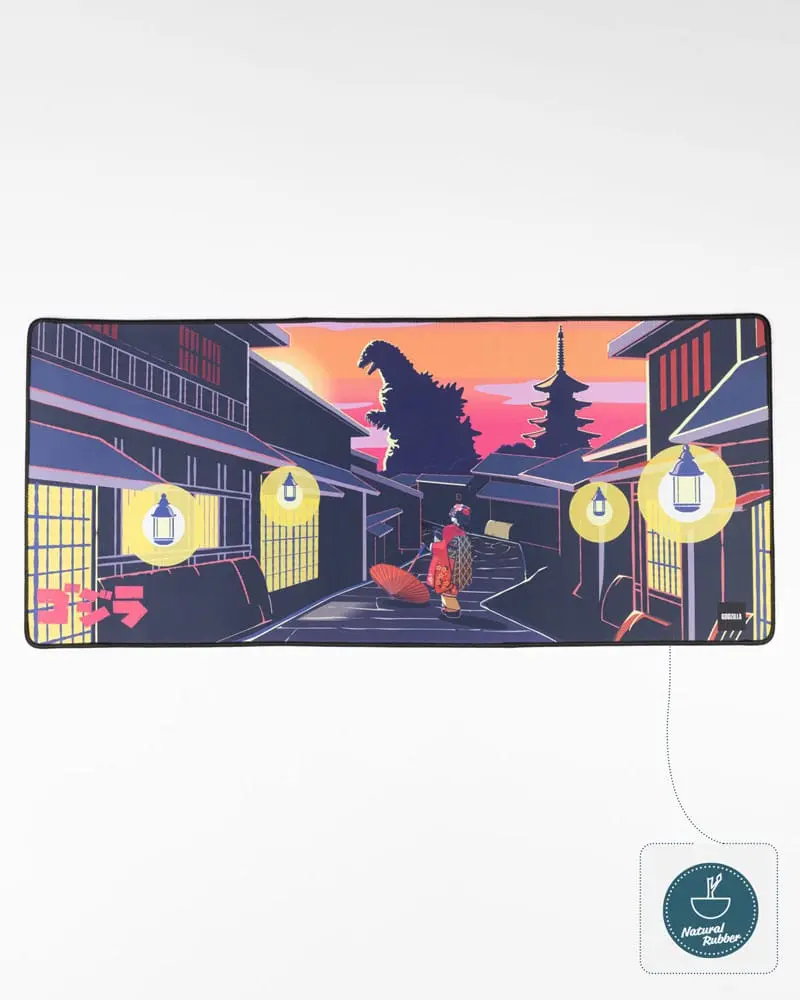 Godzilla Oversized Mousepad Japanese Godzilla Skyline Produktfoto