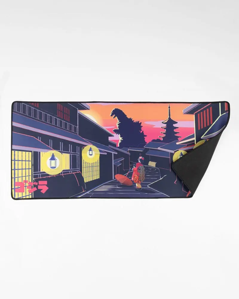 Godzilla Oversized Mousepad Japanese Godzilla Skyline Produktfoto