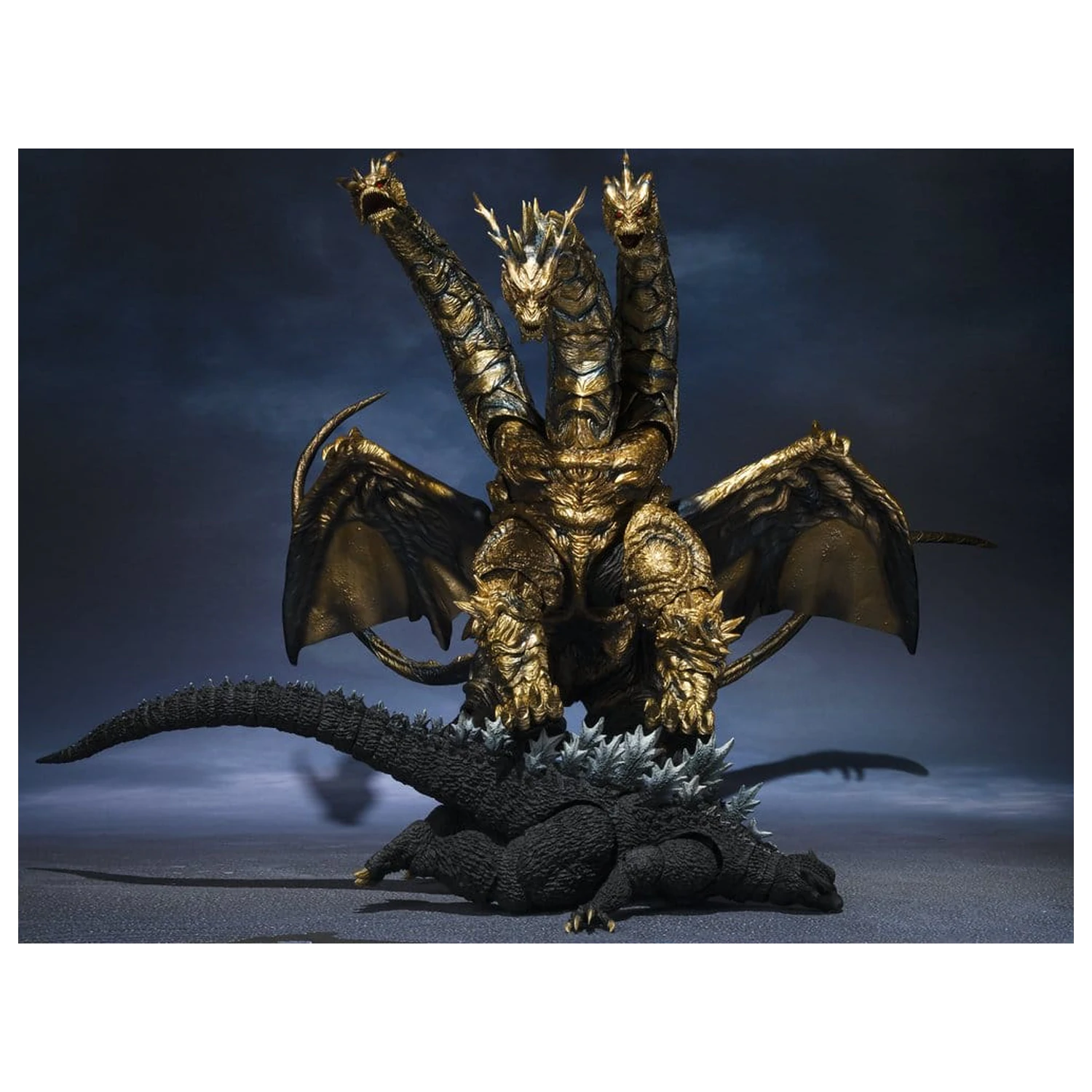 Godzilla S.H.MonsterArts Aktionsfigur Kaizer Ghidorah 25 Zentimeter Produktfoto