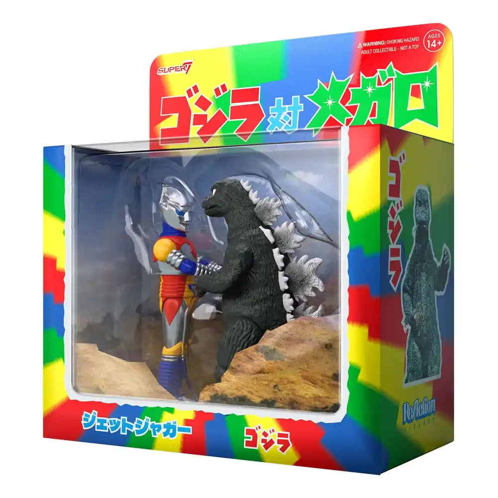 Godzilla Toho ReAction Actionfigur 2er-Pack Godzilla &amp; Jet Jaguar shaking Hands 10 cm Produktfoto