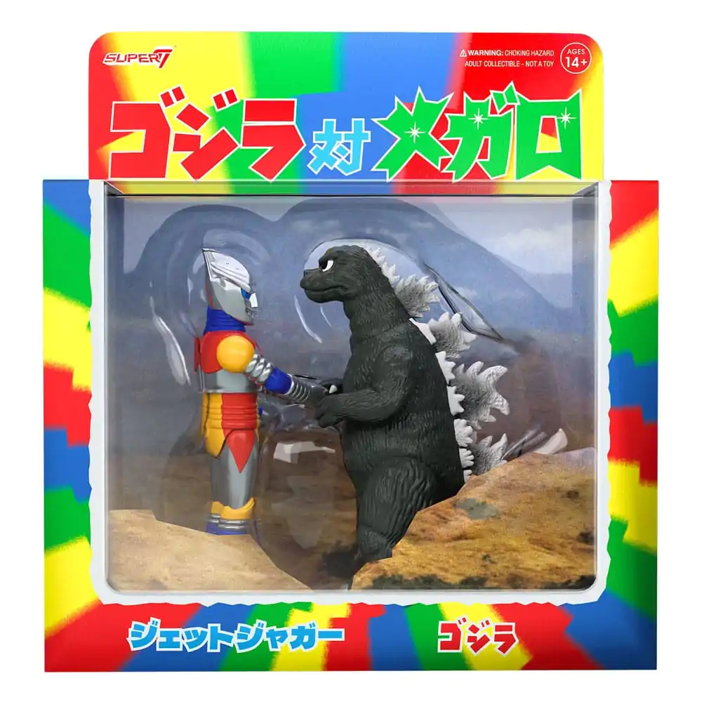Godzilla Toho ReAction Actionfigur 2er-Pack Godzilla &amp; Jet Jaguar shaking Hands 10 cm Produktfoto