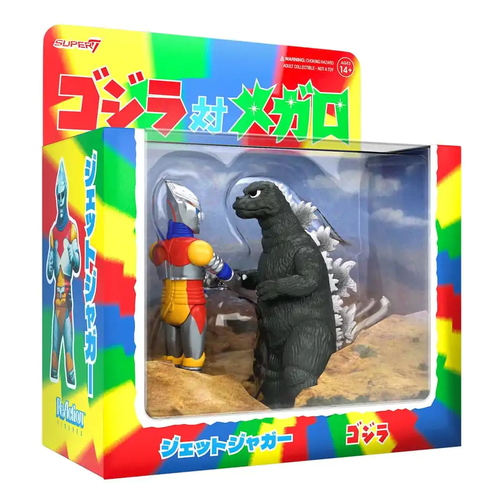 Godzilla Toho ReAction Actionfigur 2er-Pack Godzilla &amp; Jet Jaguar shaking Hands 10 cm Produktfoto