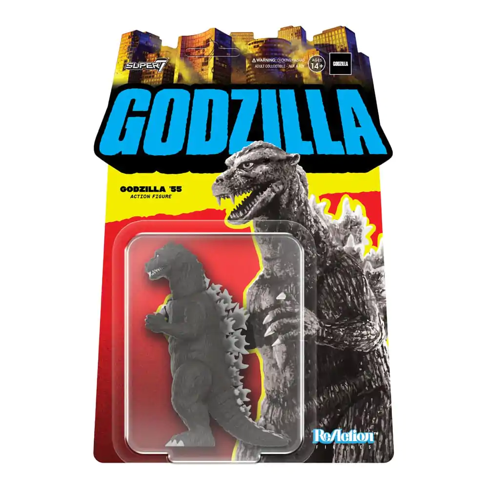 Godzilla Toho ReAction Actionfigur Wave 05 Godzilla ´55 (Grayscale) 10 cm Produktfoto