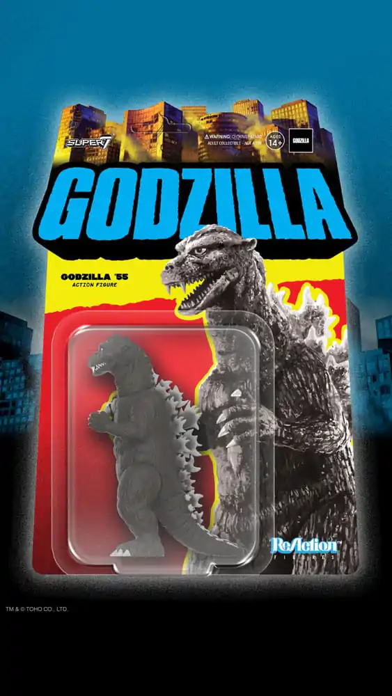 Godzilla Toho ReAction Actionfigur Wave 05 Godzilla ´55 (Grayscale) 10 cm Produktfoto