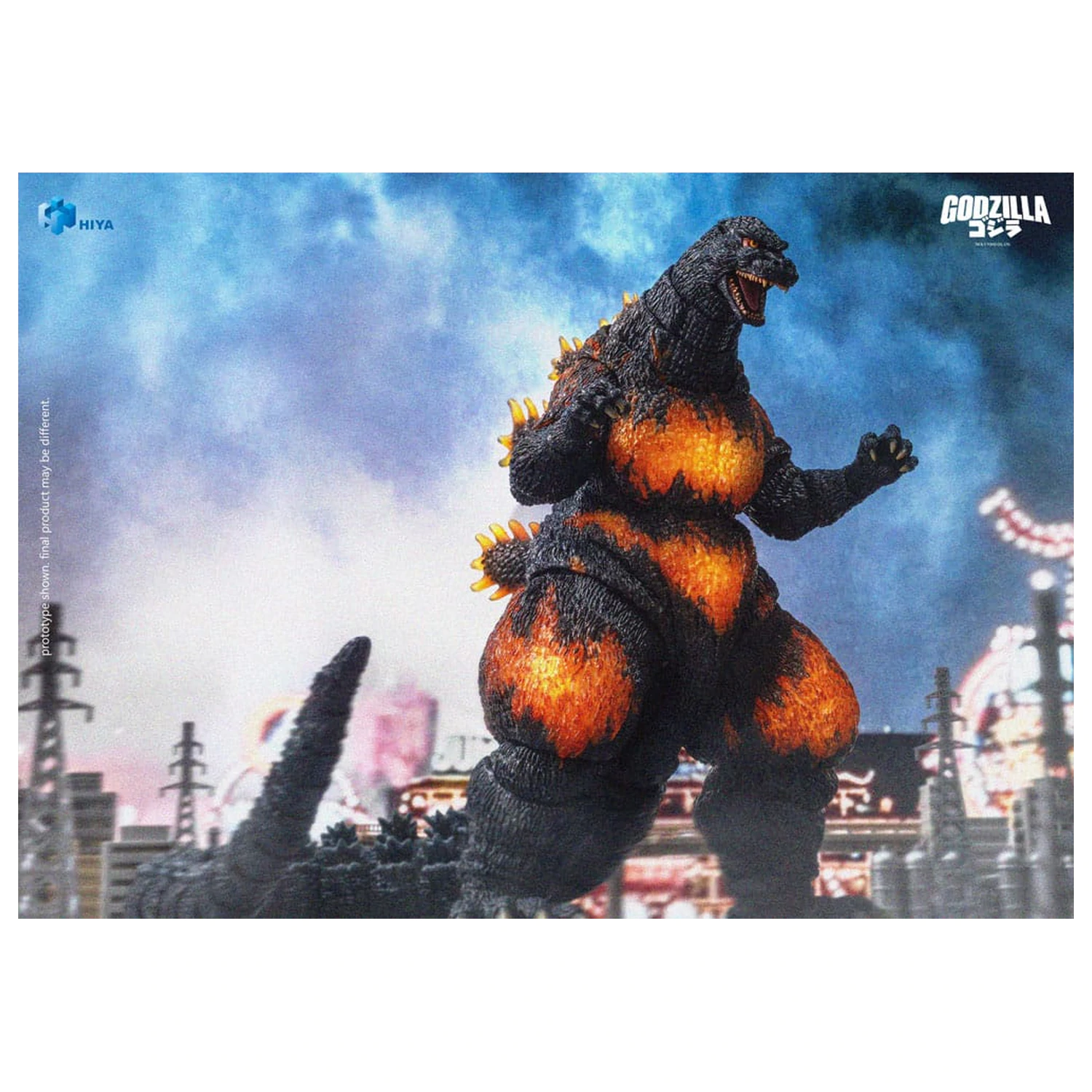 Godzilla vs. Destoroyah (1995) Exquisite Basic Action Figur Burning Godzilla 18 cm Produktfoto