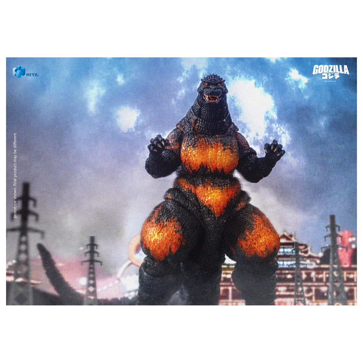Godzilla vs. Destoroyah (1995) Exquisite Basic Action Figur Burning Godzilla 18 cm Produktfoto