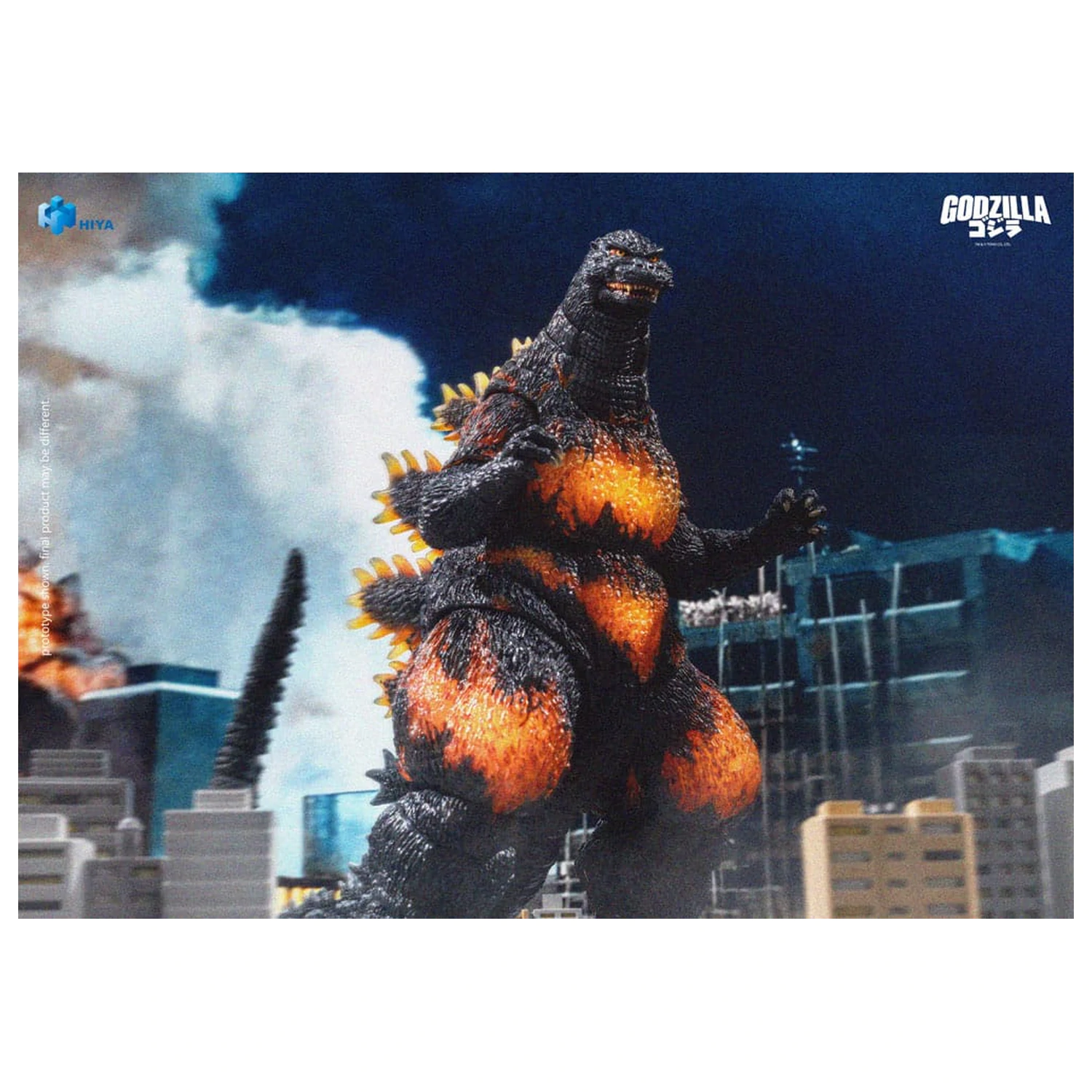 Godzilla vs. Destoroyah (1995) Exquisite Basic Action Figur Burning Godzilla 18 cm Produktfoto