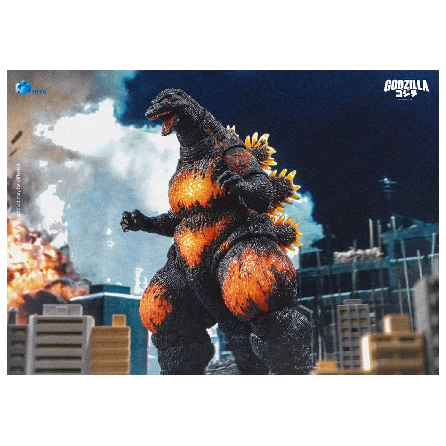 Godzilla vs. Destoroyah (1995) Exquisite Basic Action Figur Burning Godzilla 18 cm Produktfoto