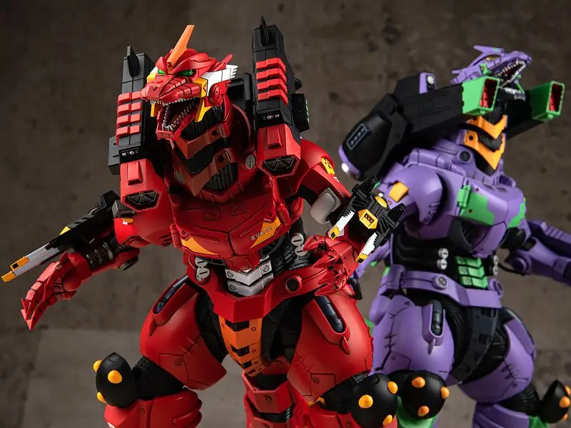 Godzilla vs Evangelion Plastic Model Kit Type-3 Kiryu Kai EVA Unit-02 Color Ver. 24 cm Produktfoto