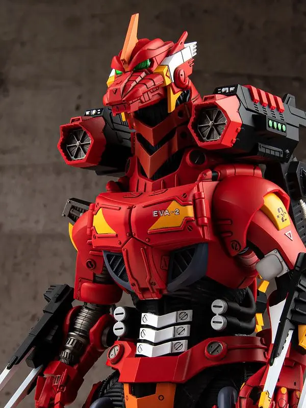 Godzilla vs Evangelion Plastic Model Kit Type-3 Kiryu Kai EVA Unit-02 Color Ver. 24 cm Produktfoto