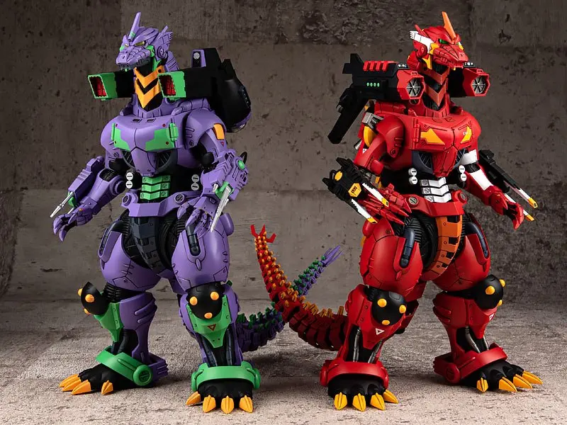 Godzilla vs Evangelion Plastic Model Kit Type-3 Kiryu Kai EVA Unit-02 Color Ver. 24 cm Produktfoto
