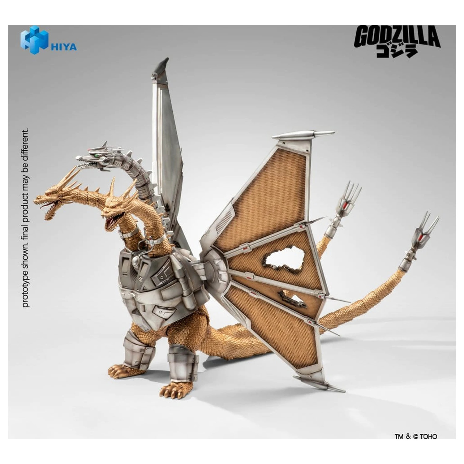 Godzilla vs. King Ghidorah Exquisite Basic Actionfigur Battle Damaged Mecha King Ghidorah 33 cm Produktfoto