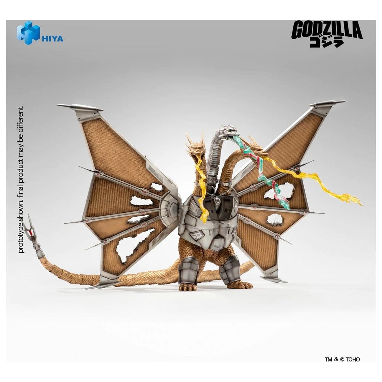 Godzilla vs. King Ghidorah Exquisite Basic Actionfigur Battle Damaged Mecha King Ghidorah 33 cm Produktfoto