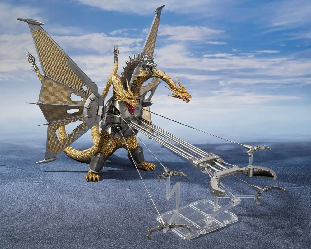 Godzilla vs. King Ghidorah S.H. MonsterArts Action Figur Mecha Ghidorah Shinjuku Decisive Battle Special set 25 cm Produktfoto