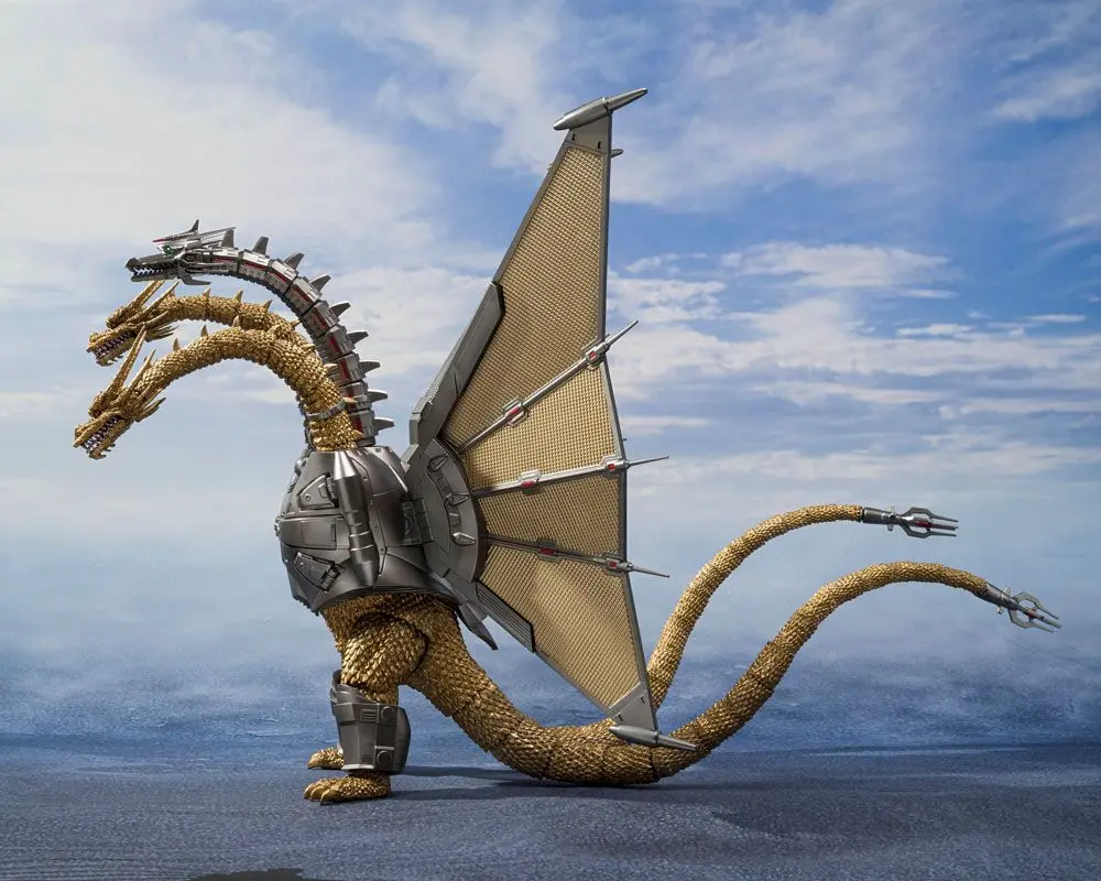 Godzilla vs. King Ghidorah S.H. MonsterArts Action Figur Mecha Ghidorah Shinjuku Decisive Battle Special set 25 cm Produktfoto