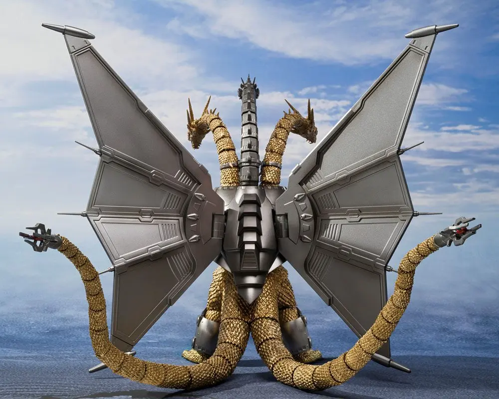 Godzilla vs. King Ghidorah S.H. MonsterArts Action Figur Mecha Ghidorah Shinjuku Decisive Battle Special set 25 cm Produktfoto