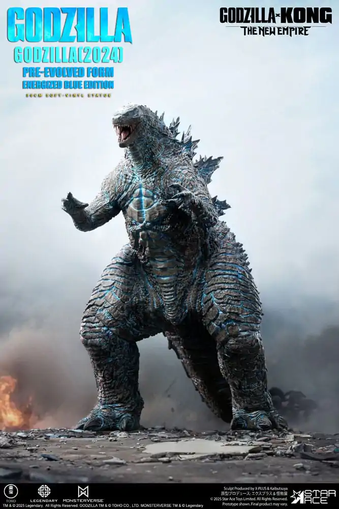 Godzilla vs. Kong: The New Empire Weichvinyl-Statue Godzilla (2024) Evolved Blue Edition 28 cm Produktfoto