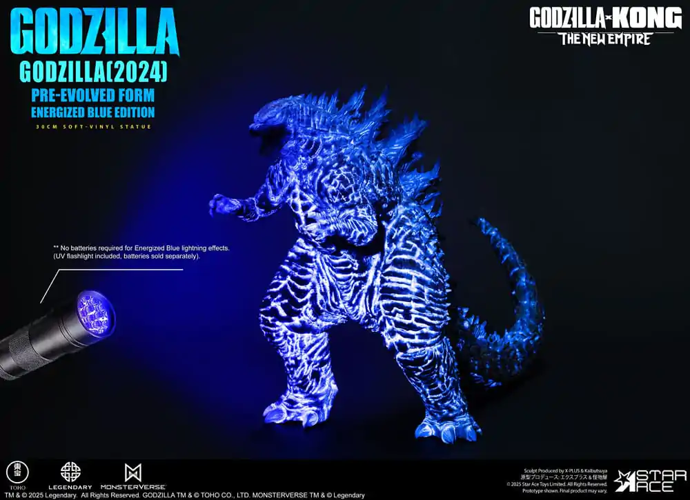 Godzilla vs. Kong: The New Empire Weichvinyl-Statue Godzilla (2024) Evolved Blue Edition 28 cm Produktfoto