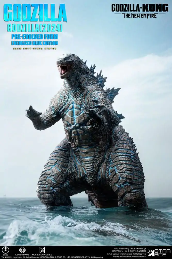 Godzilla vs. Kong: The New Empire Weichvinyl-Statue Godzilla (2024) Evolved Blue Edition 28 cm Produktfoto