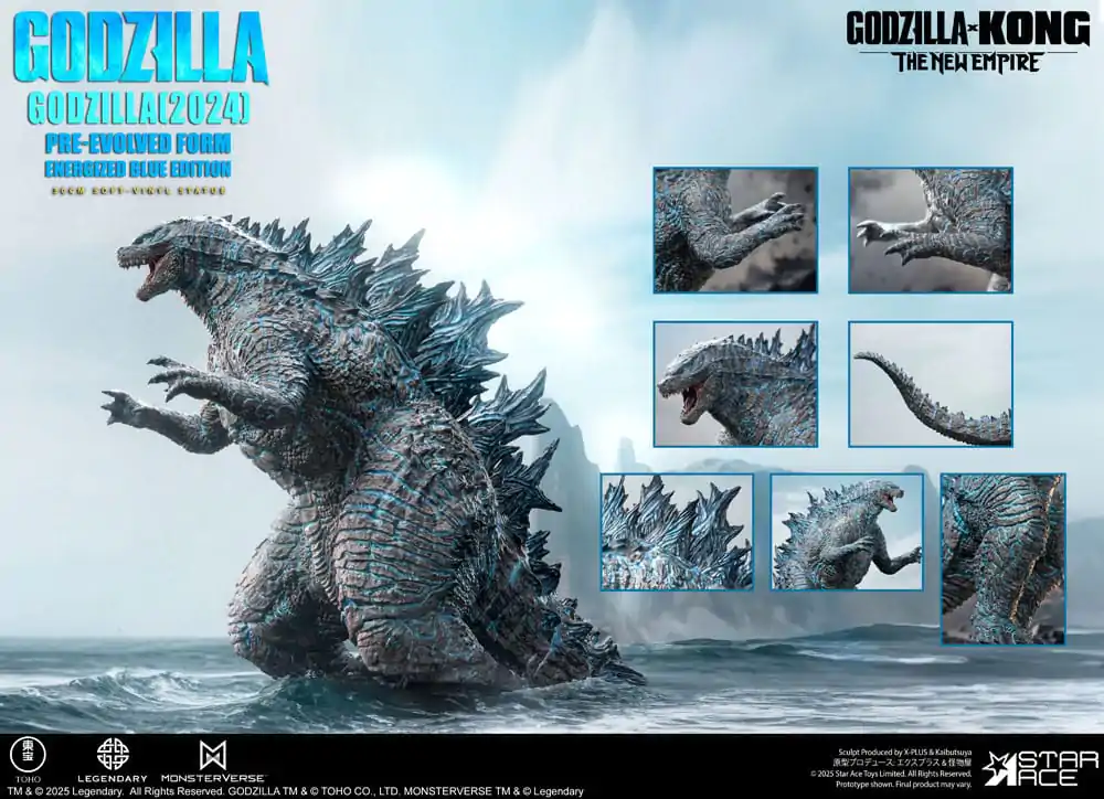 Godzilla vs. Kong: The New Empire Weichvinyl-Statue Godzilla (2024) Evolved Blue Edition 28 cm Produktfoto